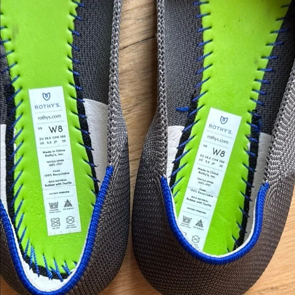 Rothy's Charcoal Round Toe Flats, size 8 - Picture 6 of 12